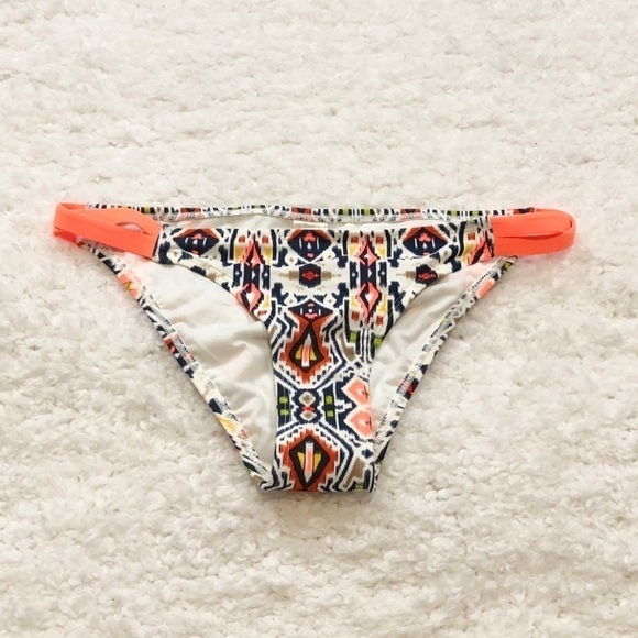 🆕 Eidon hipster bikini bottoms orange blue white - Picture 2 of 7